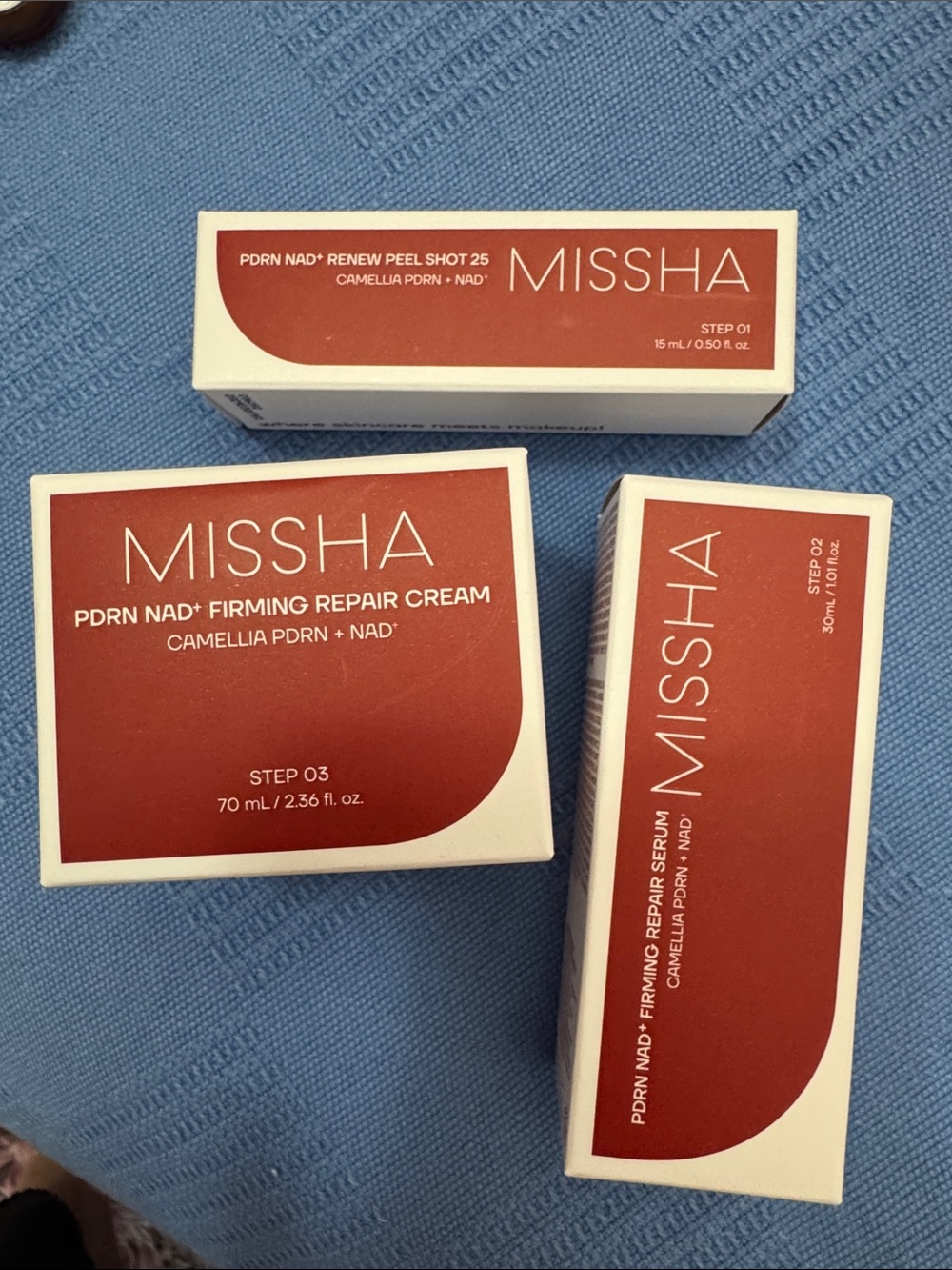 NIB MISSHA 3 Peice PDRN NAD+ Firming Repair Cream & SerumSet